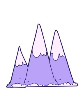 Dağların dizaynının hareketli animasyonu