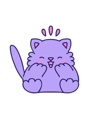 pixelize efekt animasyonu küçük bir kedi çizgi filmi