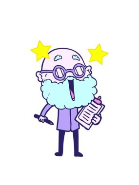 dönen yıldızlar çizgi film animasyonu sakallı neşeli adam