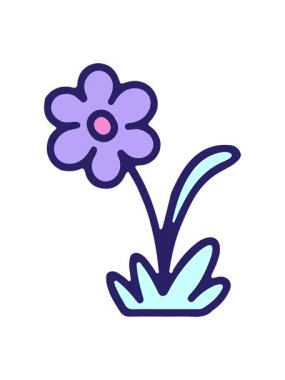 Basit çiçek elementinin canlandırmasını salla ve duraklat