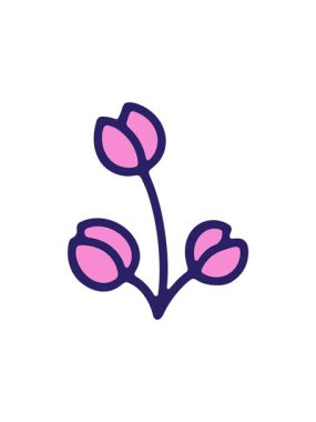 Lale çiçeği illüstrasyonunun hareketli canlandırması