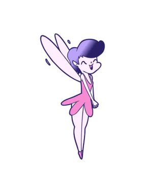 Karikatür perisinin titreyen hareketi