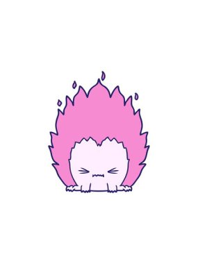 Yıldız patlaması etkisi çizgi film yaratığının animasyonu