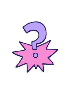 el çizimi karalama biçimi soru işaretinin dönen hareket animasyonu