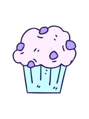 Dönen hareketli el animasyonu. Çizgi film çikolatalı pasta.