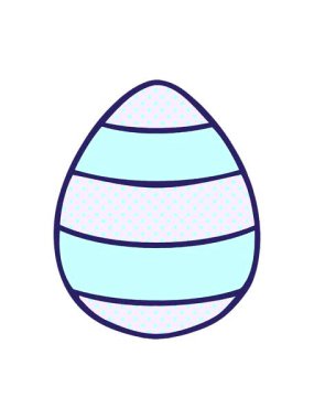 Çizgi roman tarzı Paskalya Yumurtası çizgi filminin ışık efekti animasyonu