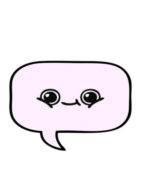 Konuşma baloncuğu çizgi filminin hareketli animasyonu