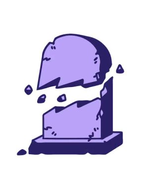 Kırık mezar taşının geleneksel tarzında dövme animasyonunu pikselleştir