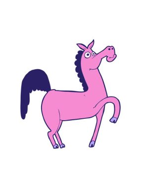 Komik çizgi film atının hareketli animasyonu