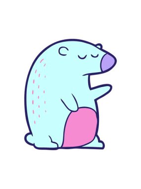 Dikkat çekici çizgi film ayısı animasyonu