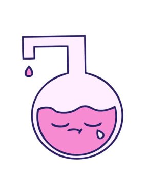 Bir bilim deneyinin karikatür dizaynının hareketli animasyonu