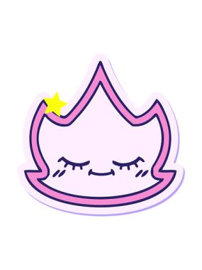 Parlayan yıldızlar, çizgi film alevinin çıkartmasının canlandırmasını etkiler.