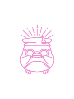 Geleneksel siyah çizgi iş dövme stili eğitim Robin simgesinin döndürme hareketi animasyonu