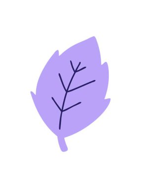 Basit çizgi film yaprağının titreyen hareketi.