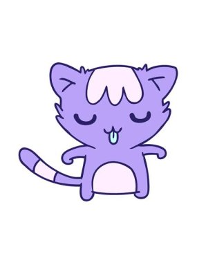 Bir kawaii şirin rakunun karikatür çiziminin hareketli animasyonu