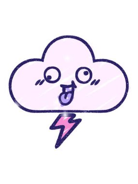 Basit Bulut Tebeşiri Çiziminin simli etkisi