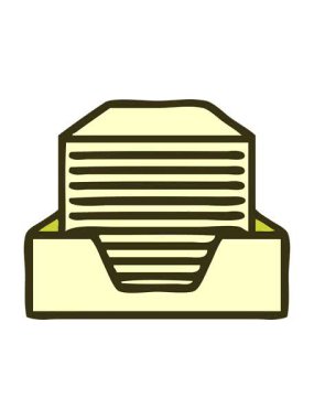 Bir yığın ofis kağıdının renkli animasyonunu değiştirmek