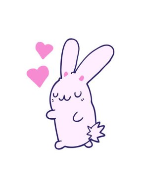 Aşık çizgi film tavşanının hareketlerini salla ve durdur