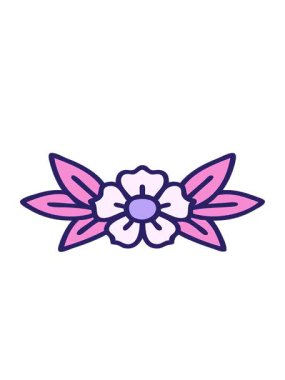 Çiçek çizim elementinin hareketli animasyonu