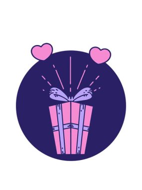 dönen kalpler Noel hediyesinin animasyonu