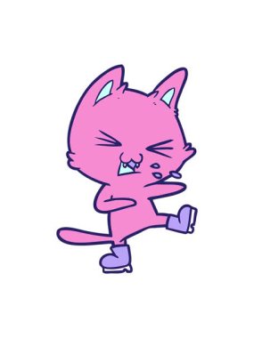 Çizmelerle tıslayan kedi çizgi filmlerinin hareketli animasyonları.