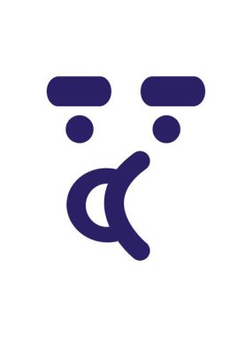 Konuşan yüz simgesinin titreyen hareket animasyonu