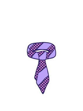 Çizgi film kravatının animasyonunu genişletiyorum.