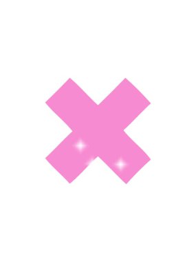 Bir çarpma sembolünün düz renk retro çizgi filminin simge etkisi