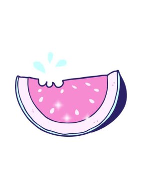 Sağlıklı karpuz çizgi filminin ışıltı etkisi