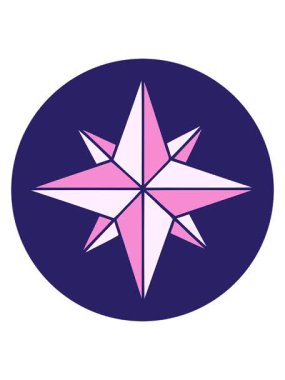 Bir yıldız tasarımının ikonik dövme şeklindeki görüntüsünü salla ve durdur