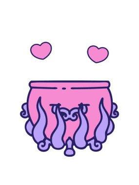 Yanmış bir kazanın dövmeli görüntüsünün dönen kalp animasyonu