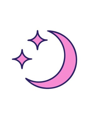 Geleneksel ay ve yıldız stilinde bir dövmenin hareketli animasyonu