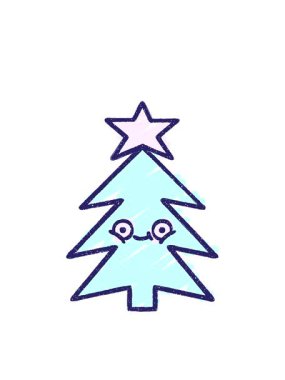 Yanıp sönen radyal çizgiler Noel ağacı tebeşirinin animasyonu