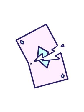 Yırtık bir kartın geleneksel stiliyle dövmenin hareketli animasyonu