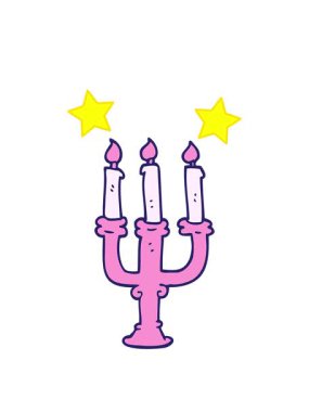 dönen yıldızlar çizgi film karalama şamdanı tutucusunun animasyonu