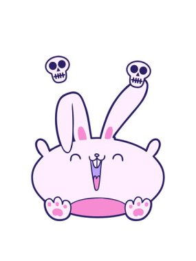 el yapımı tavşanın kafatası animasyonu