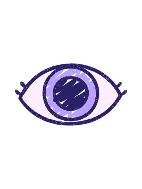 Göz Sembol Tebeşiri Çiziminin dikkat çekici animasyonu