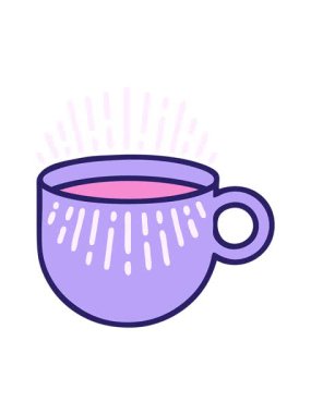 dövmenin canlandırmasını bob ve duraklat kahve fincanının retro tarzı görüntüsü