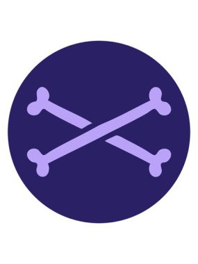 Çapraz kemiklerin dövme stili görüntüsünü salla ve duraklat