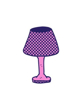 Dikkat çekici karikatür karalama dekoratif lamba animasyonu