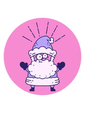 Noel Baba karakterinin pixelize etkisi canlandırması