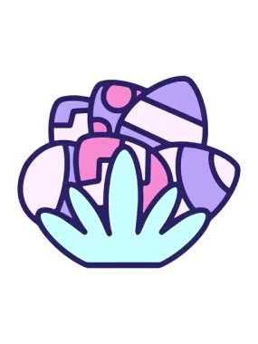 Hoş dekoratif yumurta tasarımının titreyen animasyonu