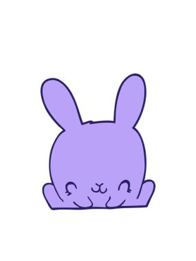 Yanıp sönen radyal çizgiler bir tavşan çizgi filminin animasyonu