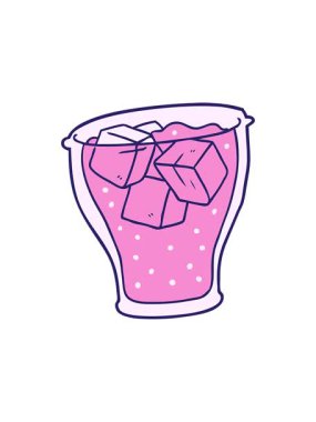 karikatür bardak buzlu kolanın hareketli animasyonu