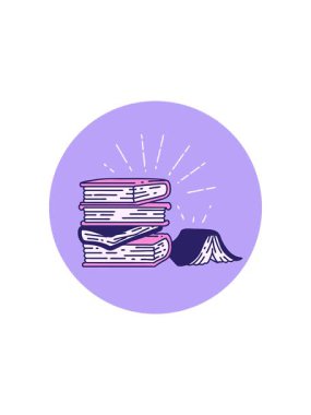 Dövme stili kitap yığınının canlandırma efekti