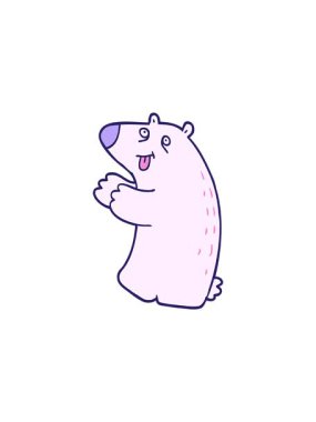 karikatür karikatür mutlu ayının radyoaktif parlayan animasyonu