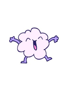 Karikatür karikatür karalamalarının basınçlı animasyonu etkileyici hava bulutu