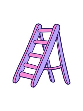 Çizgi film merdiveni hareketli animasyonu