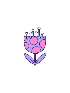 Bir karikatür desenli çiçeğin bölünme etkisi