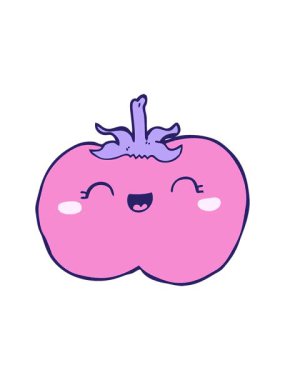 Karikatür domates çiziminin basınçlı animasyonu